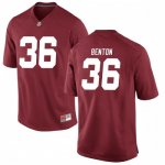 Men's Alabama Crimson Tide #36 Markail Benton Crimson Replica NCAA College Football Jersey 2403NMCC0